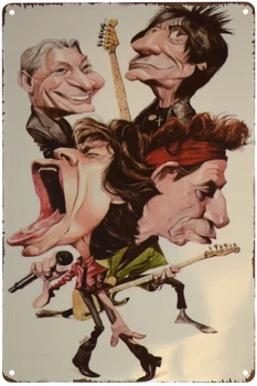 Металлическая табличка "The Rolling Stones (Art)" (ms-001293)