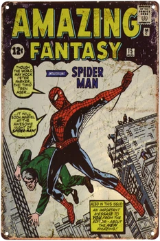 Металлическая табличка "Amazing Fantasy (Человек-Паук)" (ms-001296)