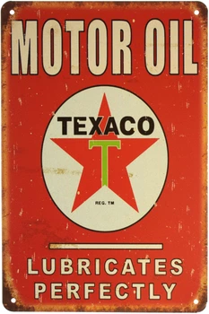 Металлическая табличка "Texaco Motor Oil (Red)" (ms-001310)