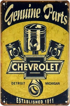 Металлическая табличка "Chevrolet (Оригинальные Запчасти)" (ms-001607)