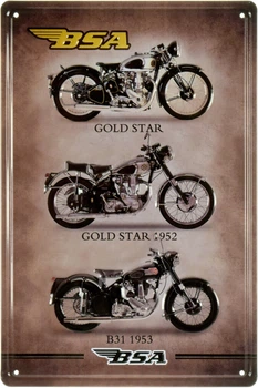 Металлическая табличка "BSA Gold Star" (ms-001841)