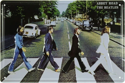 Металлическая табличка "The Beatles (Эбби-Роуд)" (ms-001814)