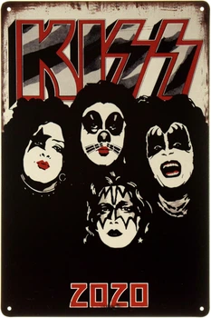 Металлическая табличка "Kiss (Tour 2020)" (ms-002215)