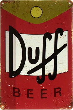 Металлическая табличка "Duff Beer" (ms-002207)