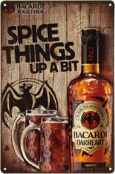 Металлическая табличка "Bacardi (Spice Things Up A Bit)" (ms-002173)