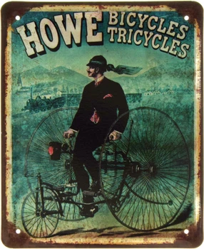 Металлическая табличка "Howe Bicycles Трехколесные Велосипеды" (ms-002367)
