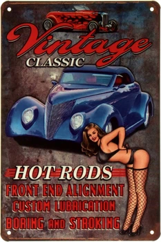 Металлическая табличка "Vintage Classic (Hot Rod)" (ms-002220)