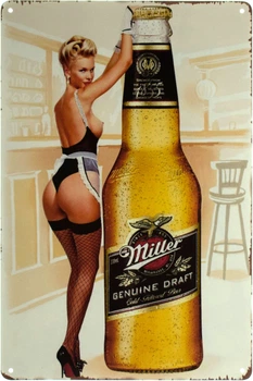 Металлическая табличка "Miller (Pin Up)" (ms-002991)
