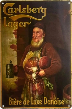 Металева табличка "Carlsberg Lager (Bière De Luxe Danoise)" (ms-003067)