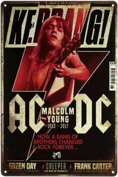 Металева табличка "AC/DC Malcolm Young" (ms-003142)
