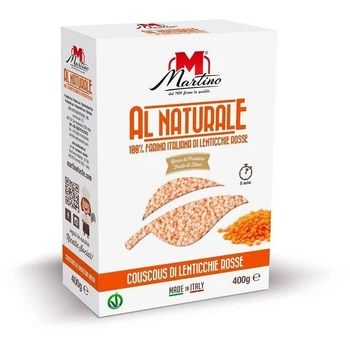 KРУПА КУСКУС AL NATURALE MARTINO З ЧЕРВОНОЇ СОЧЕВИЦІ 400г