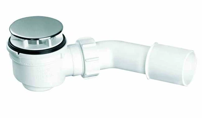 Сифон для душового піддону McALPINE HC252570B висота 65 мм хром, чистка зверху