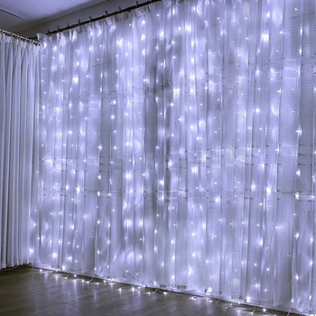 Светодиодная гирлянда Shine Lighting штора водопад 240LED 2*2 метра + коннектор Белая