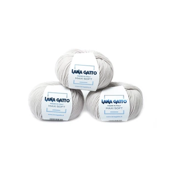 Нитки для в'язання Lana Gatto Maxi Soft перлинний ( lgms13701)
