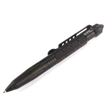 Тактическая ручка со стеклобоем Laix B2-H из авиационного алюминия, черная (eg-100252)