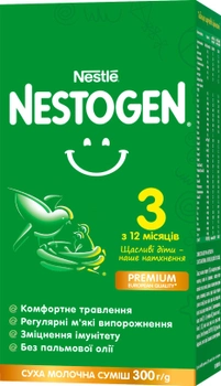 Смесь сухая молочная Nestogen 3 с лактобактериями L. Reuteri для детей с 12 месяцев 300 г (7613287106360)