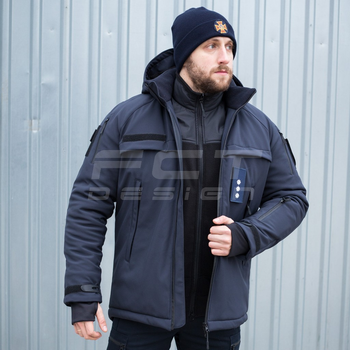 Куртка тактическая FCTdesign зимняя Патрол Софтшелл 52-54 синяя