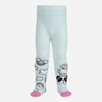 Детские колготки 2-3 года хлопковые для девочек Conte Kids Tip-Top 14С-79СП-482 14 р 92-98 см Бледно-бирюзовые (4810226381571)