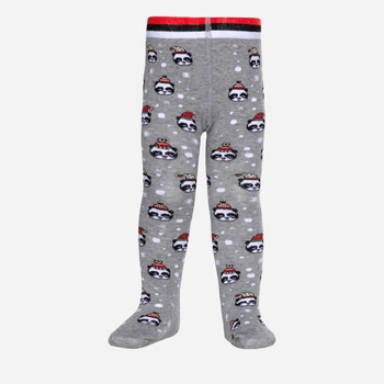 Детские колготки 3-9 месяцев хлопковые Conte Kids New Year 19С-95/1СП-554 62-74 см Серые (4810226551745)