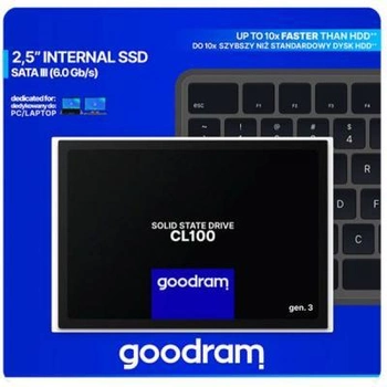 SSD накопитель 120 ГБ Goodram (2.5", 3D NAND (TLC), SATAIII, 550/360, SSDPR-CL100-120-G3)