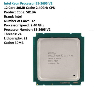 Процессор Intel Xeon E5-2695 v2 12 ядер 2.0GHz 30MB Cache 8 GT/s (CM8063501288706) б/у
