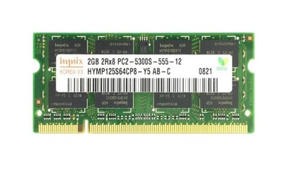 Оперативная память Hynix SODIMM DDR2 2GB 2Rx8 667Mhz PC2-5300S-555-12 HYMP125S64CP8-Y5