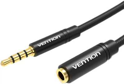 Кабель Vention Audio 3.5 мм 3 м Black Metal Type (BHBBI) (6922794740785)