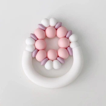 Силиконовый мини-прорезыватель Баловень Merezhivo Soft Pink
