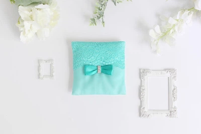 Свадебные подушечки "Бриз", WP Wedding Pro, Бирюзовая, 1шт