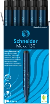 Набір маркерів перманентних Schneider Maxx 130 2-3 мм Чорний 10 шт. (S113001)