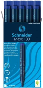 Набор маркеров перманентных Schneider Maxx 133 1-4 мм Синий 10 шт (S113303)