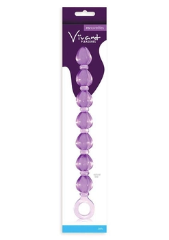 Анальная цепочка Vivant Pleasure Beads Charcoal цвет фиолетовый (13265017000000000)
