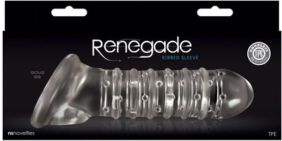Насадка на пеніс Renegade Ribbed Sleeve Clear (19529000000000000)