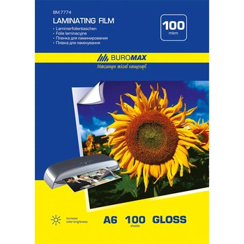 Пленка для ламинации Buromax A6 111 x 154 мм 100 мкм прозрачный 100 шт (BM.7774)