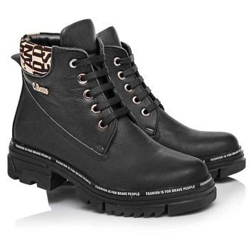 Ботинки демисезонные для девочек Cezara Rosso 31 (21,4 см) Черные (012-6532)