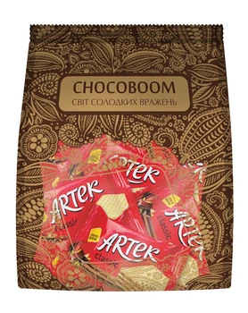 Упаковка вафельніх цукерок CHOCOBOOM Artek Bite Size 180 г