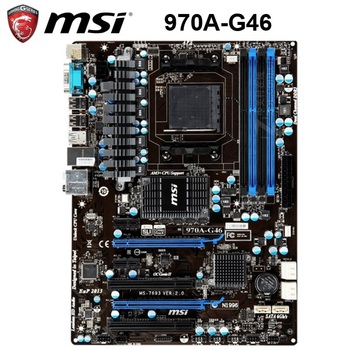Материнская плата Socket AM3+ MSI 970A-G46 ( MS-7693 VER: 2.0 ) FX READY 125W , SLI ( sAM3+ / AM3, DDR3, AMD 970, USB 3.0, PCI-Ex16 ) Б/У