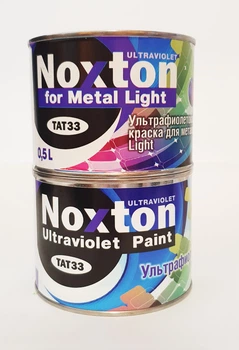 Флуоресцентная краска NOXTON FOR METAL LIGHT ULTRAVIOLET (светится в УФ) для металлических поверхностей Желтая 0,5 л