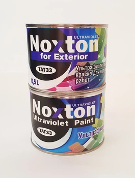 Флуоресцентная краска NOXTON FOR EXTERIOR ULTRAVIOLET (светится в УФ) для бетона и наружных работ Белая 0,5 л