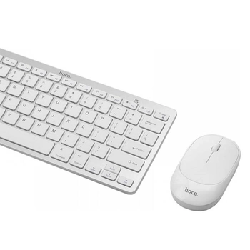 Беспроводная клавиатура и мышь Hoco DI05 для пк и планшетов iPad & Tab S White (DI05W)