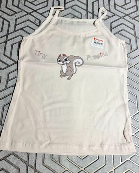 Майка Donella 4371SN 110-116 см Бежевая с рисунком