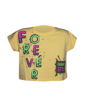 Футболка-топ для дівчинки Foreve жовтий, 134