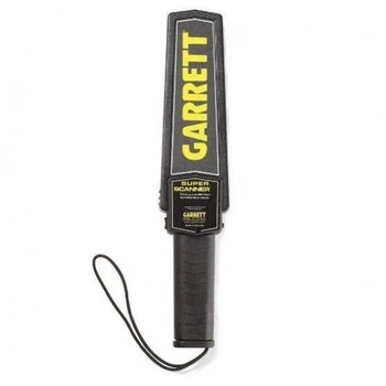 Металодетектор ручної металошукач Tuysed Garrett Super Scanner металодетектор доглядових з свуковой і світловою індикацією тривоги Чорний