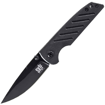 Нож складной Skif G-03BC (длина: 220мм, лезвие: 100мм, черное), черный