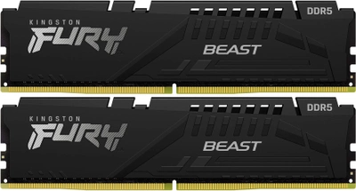 Оперативна пам'ять Kingston Fury DDR5-5200 32768 MB PC5-41600 (Kit of 2x16384) Beast Black (KF552C40BBK2-32)