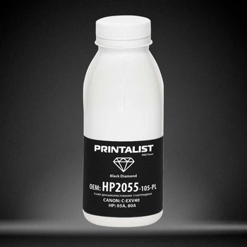 Тонер для HP LaserJet 3015 PRINTALIST Black 105г HP2055-105-PL