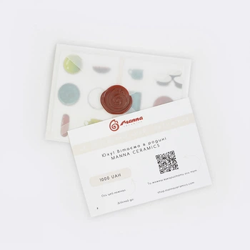 Подарунковий сертифікат Manna Ceramics 1000 грн