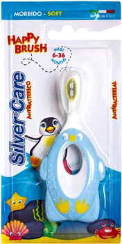 Дитяча зубна щітка Silver Care Happy Brush від 6 до 36 місяців Чорна (8009315006549_черный)
