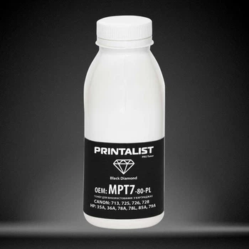 Тонер для Canon 725 (3484B002) PRINTALIST Black 80г MPT7-80-PL