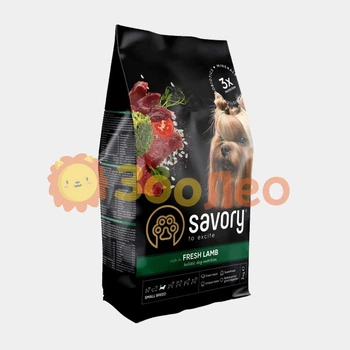 Сухой корм для собак малых пород Savory со свежим мясом ягненка 3 кг